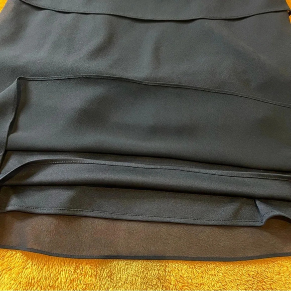 Serene Women Black Tiered Dress M(8-10) Cocktail Cowl Chiffon Preppy Ocassion - Picture 10 of 17